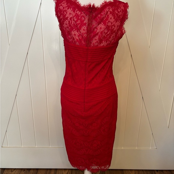 Tadashi Shoji Scarlet Lace Midi Dress - Picture 6 of 11